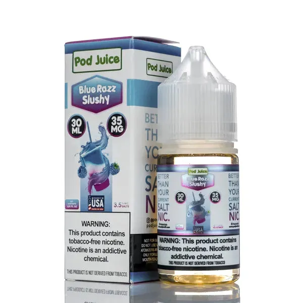Pod Juice Salt - Blue Razz Slushy - 30ml