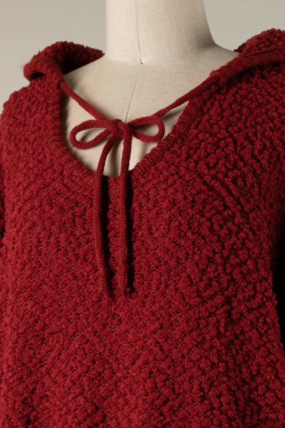 POPCORN KNIT CROP HOODIE 1 PACK