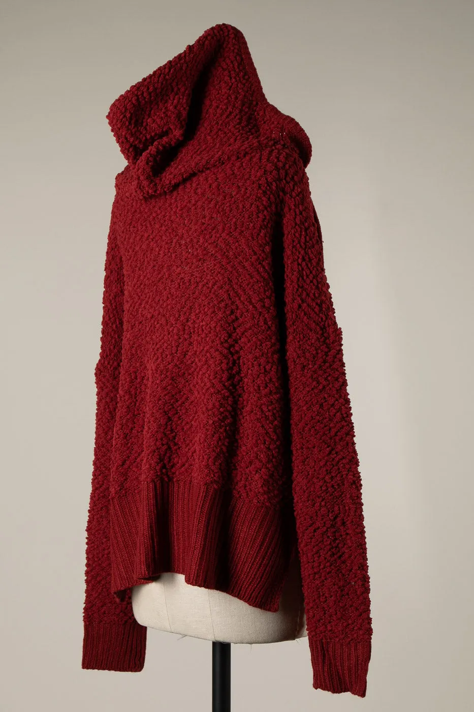 POPCORN KNIT CROP HOODIE 1 PACK