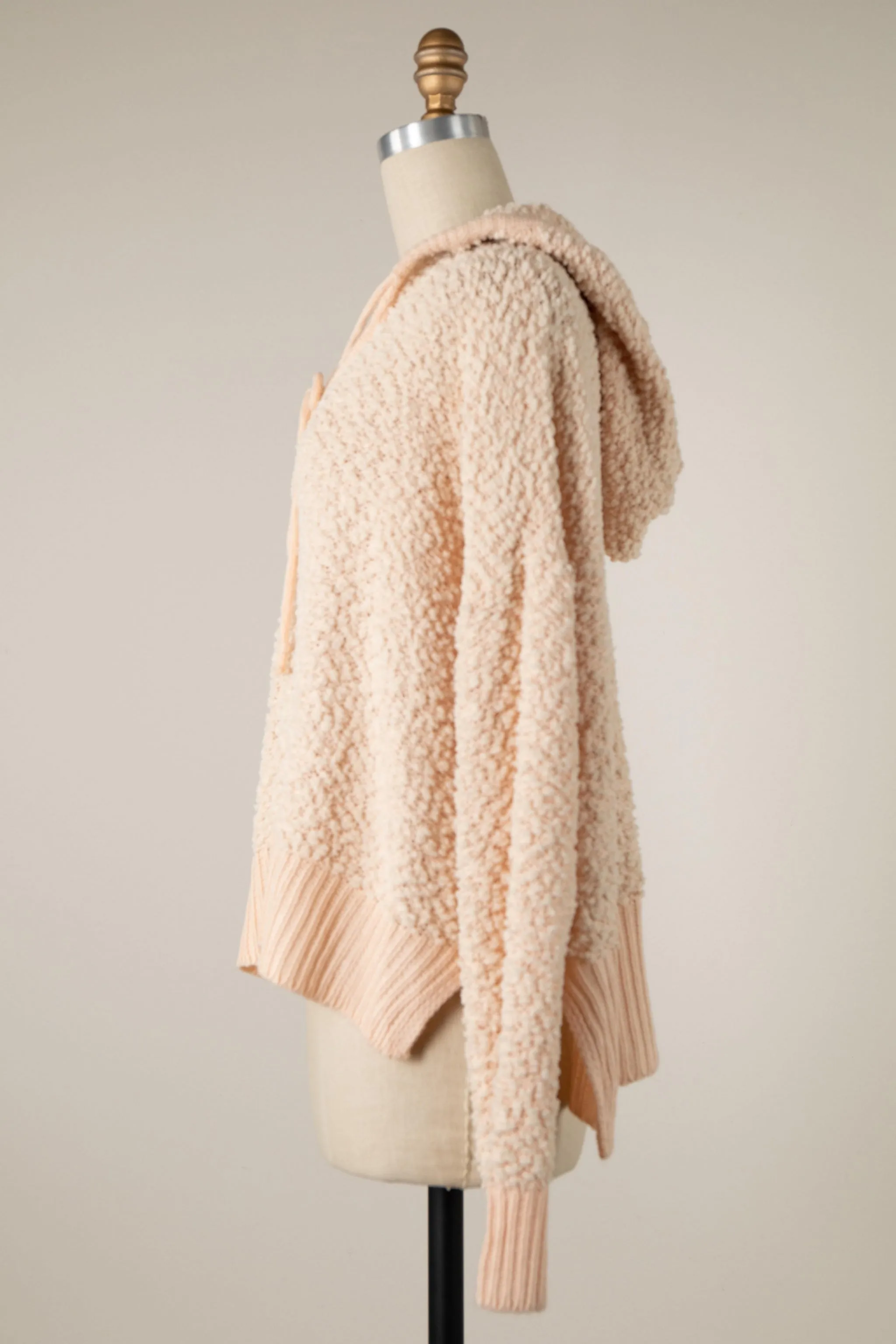 POPCORN KNIT CROP HOODIE 1 PACK
