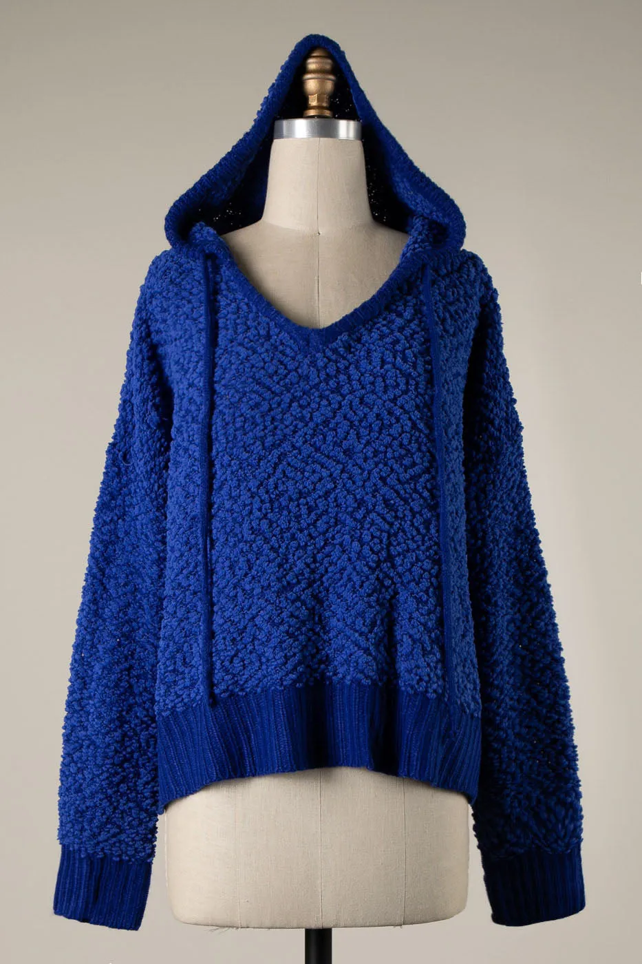 POPCORN KNIT CROP HOODIE 1 PACK