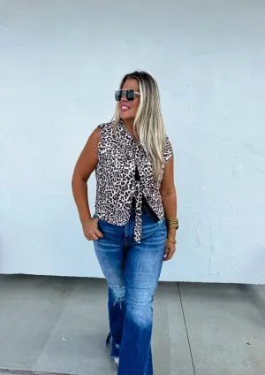 PRE-ORDER: Everly !REVERSIBLE! Cheetah/Black Quilted Vest - Blakeley