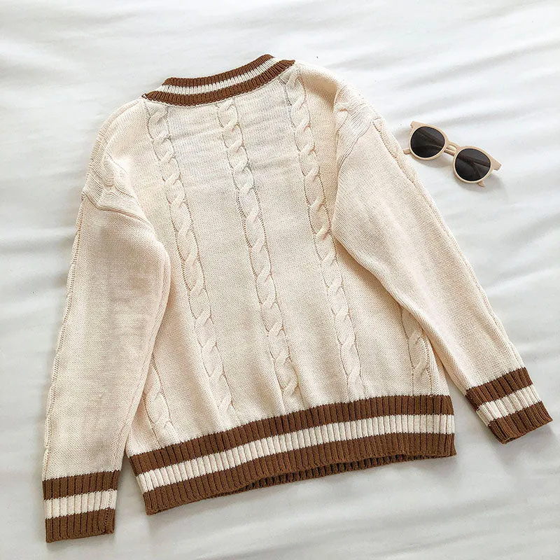 Preppy Cute Bear Pullover Vest