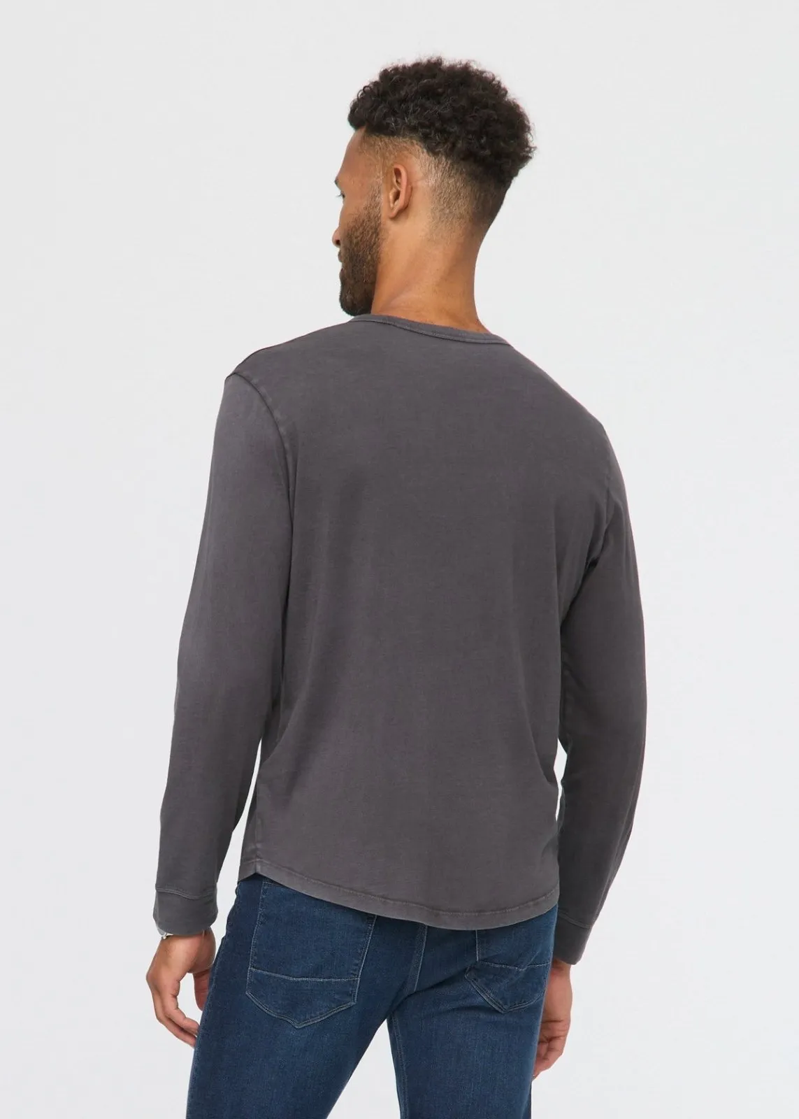 PurePima Vintage Henley - Washed Grey