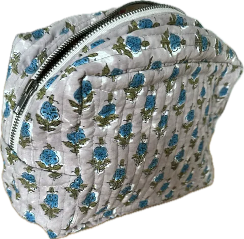 Quilted Double Sided Hand Stamped Cotton Batiste