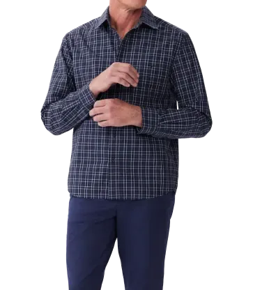 RM WILLIAMS CLASSIC SHIRT NAVY/RED/CREAM