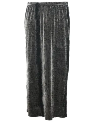 Sag Harbor Snakeskin Pattern Maxi Skirt - S