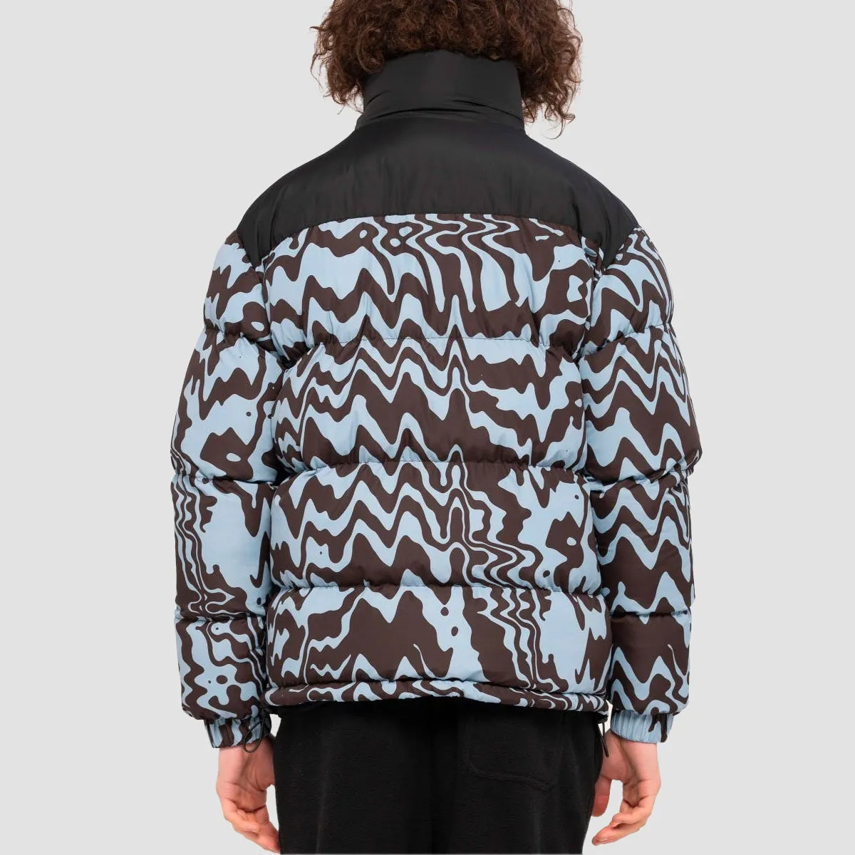 Santa Cruz Acidic Puffer Jacket Black/Blue Grey