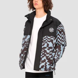 Santa Cruz Acidic Puffer Jacket Black/Blue Grey