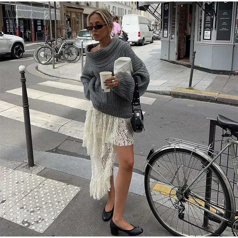Sculpted Serenity Slash Neck Sweater