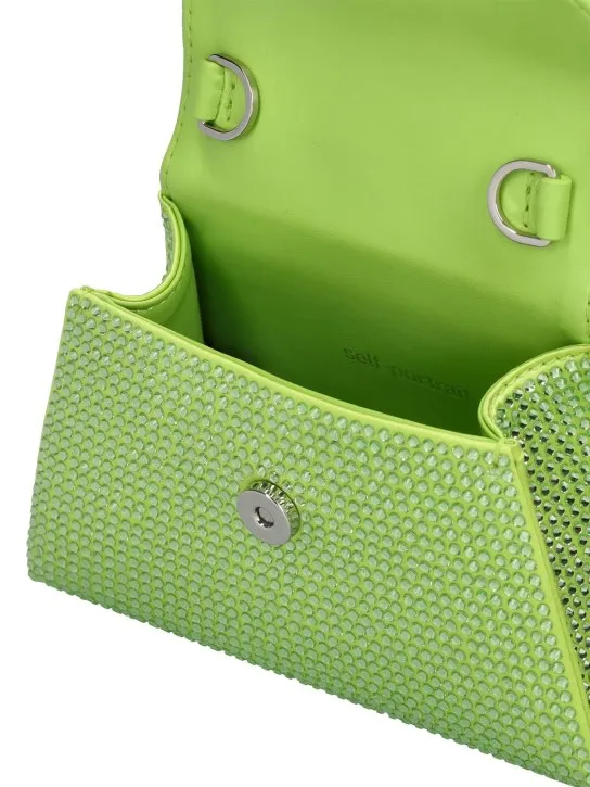 Self-portrait   Micro crystal embellished silk bag 