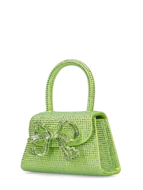 Self-portrait   Micro crystal embellished silk bag 