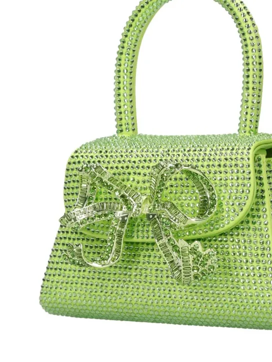 Self-portrait   Micro crystal embellished silk bag 