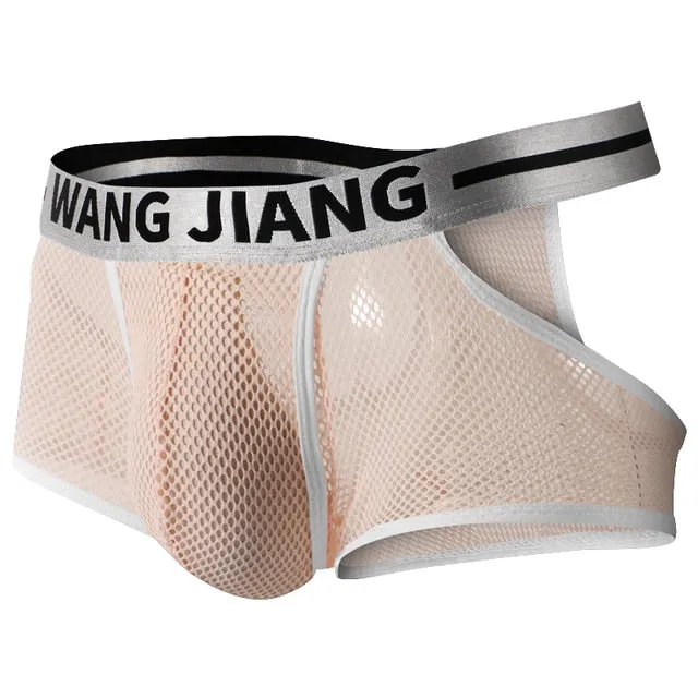 Sexy Transparent Hollow Out Boxer