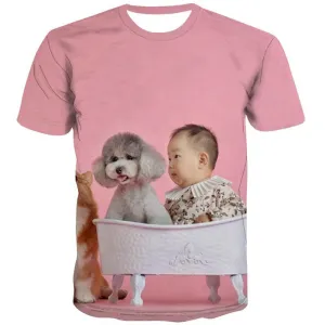 shirt cute dog happy dog 3D t shirt Cool art costume puppy men