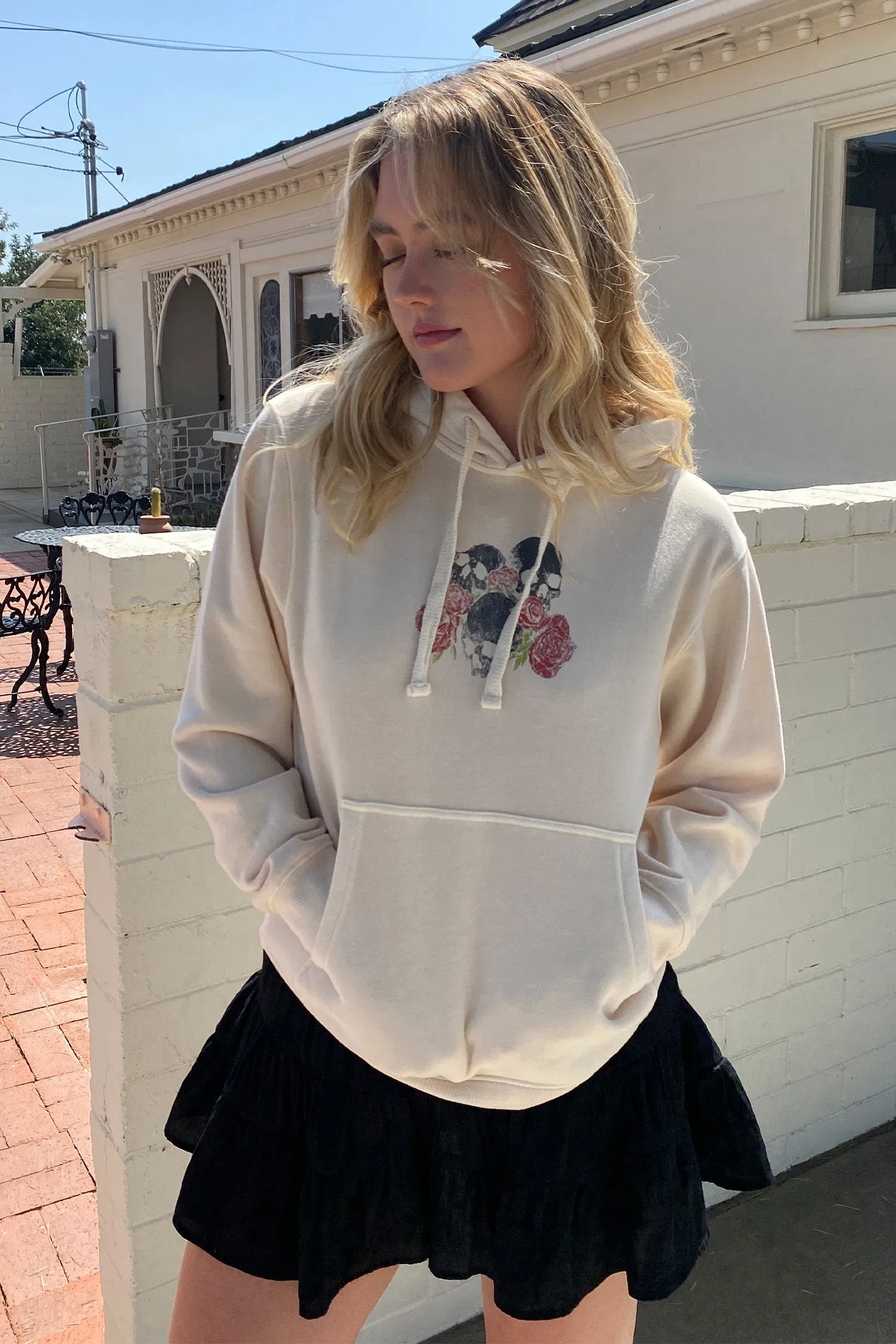Skull & Roses Graphic Hoodie
