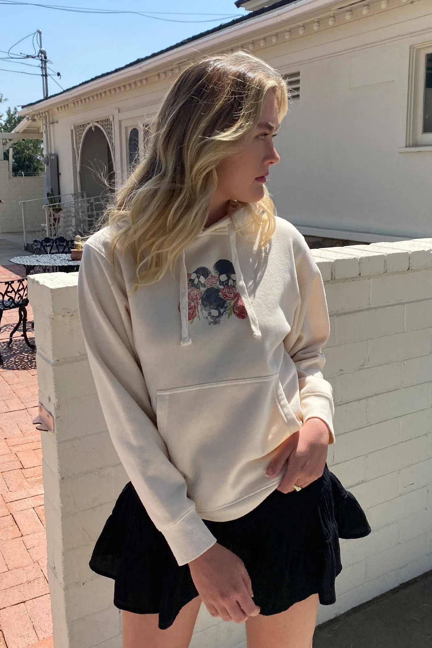 Skull & Roses Graphic Hoodie