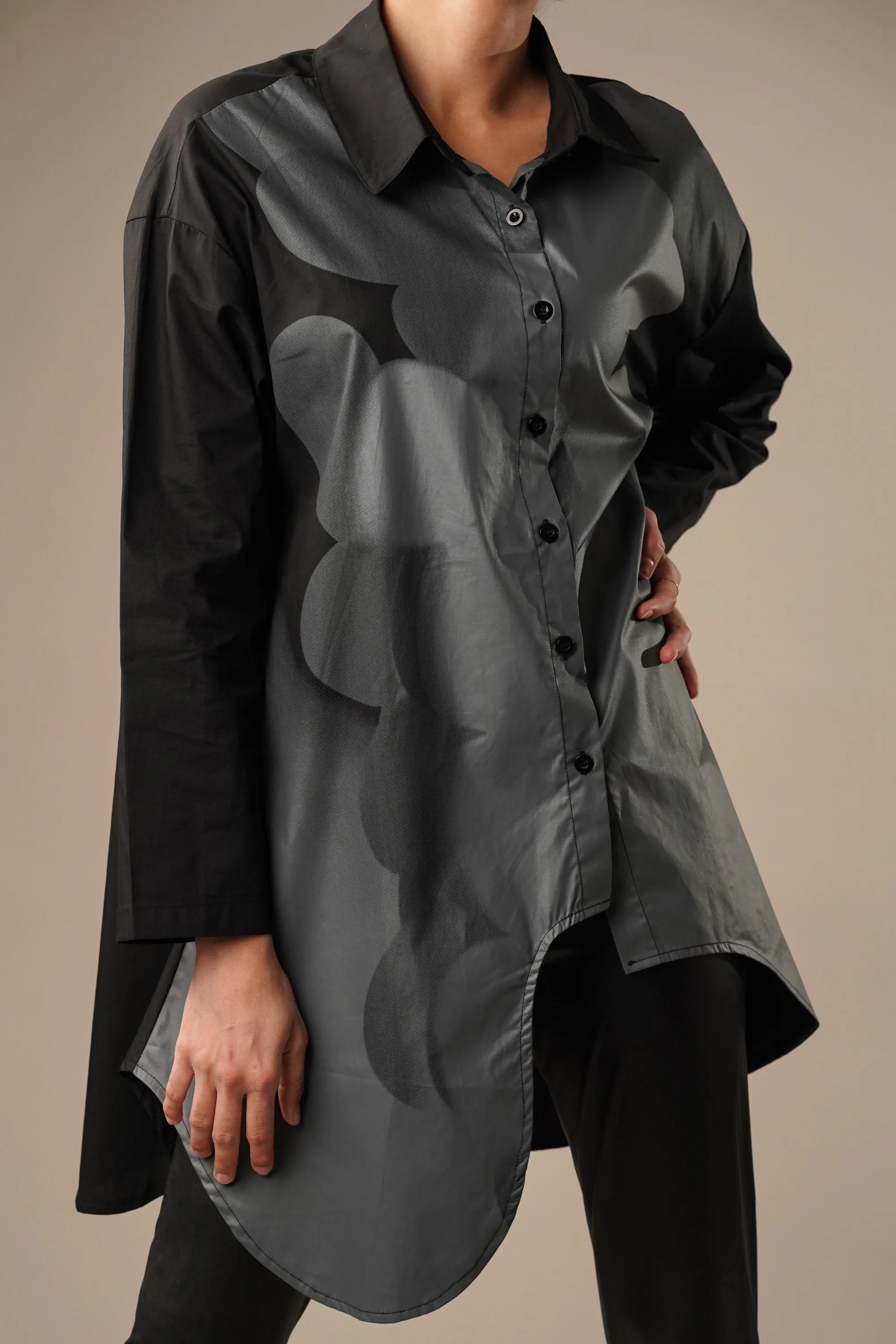 Smoke Grey Long Shirt