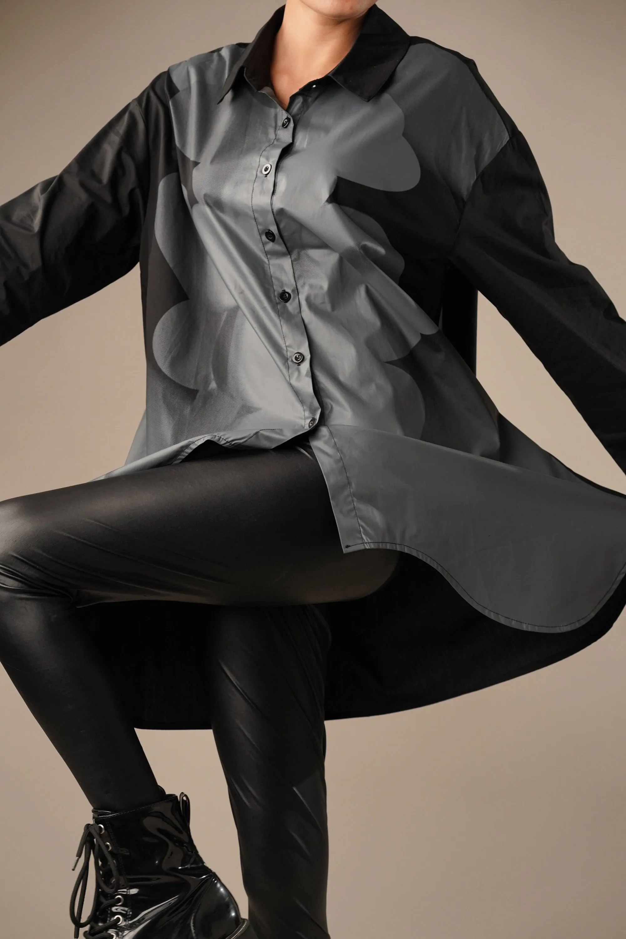 Smoke Grey Long Shirt