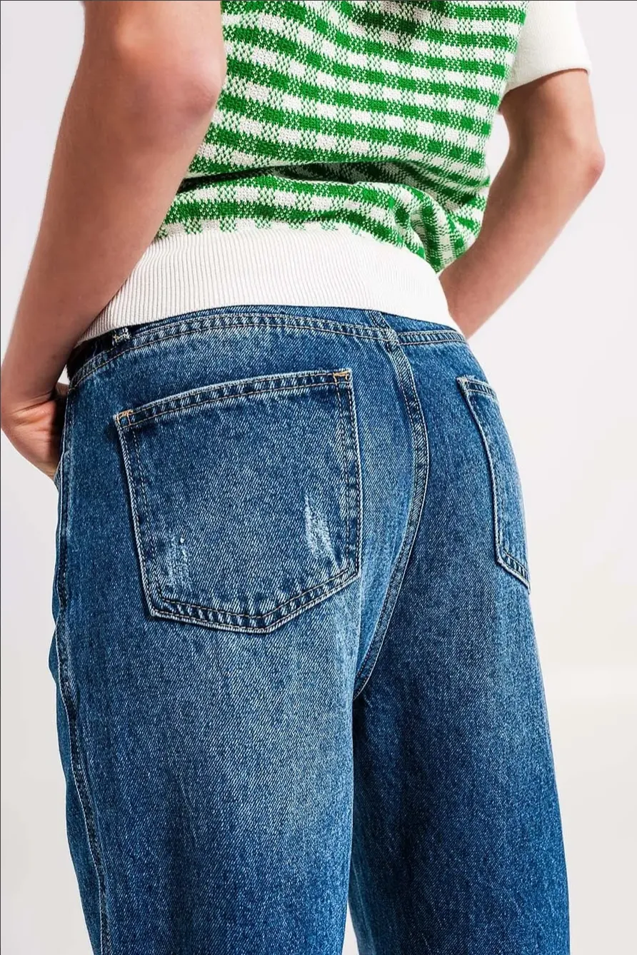 Split Hem Denim Jeans