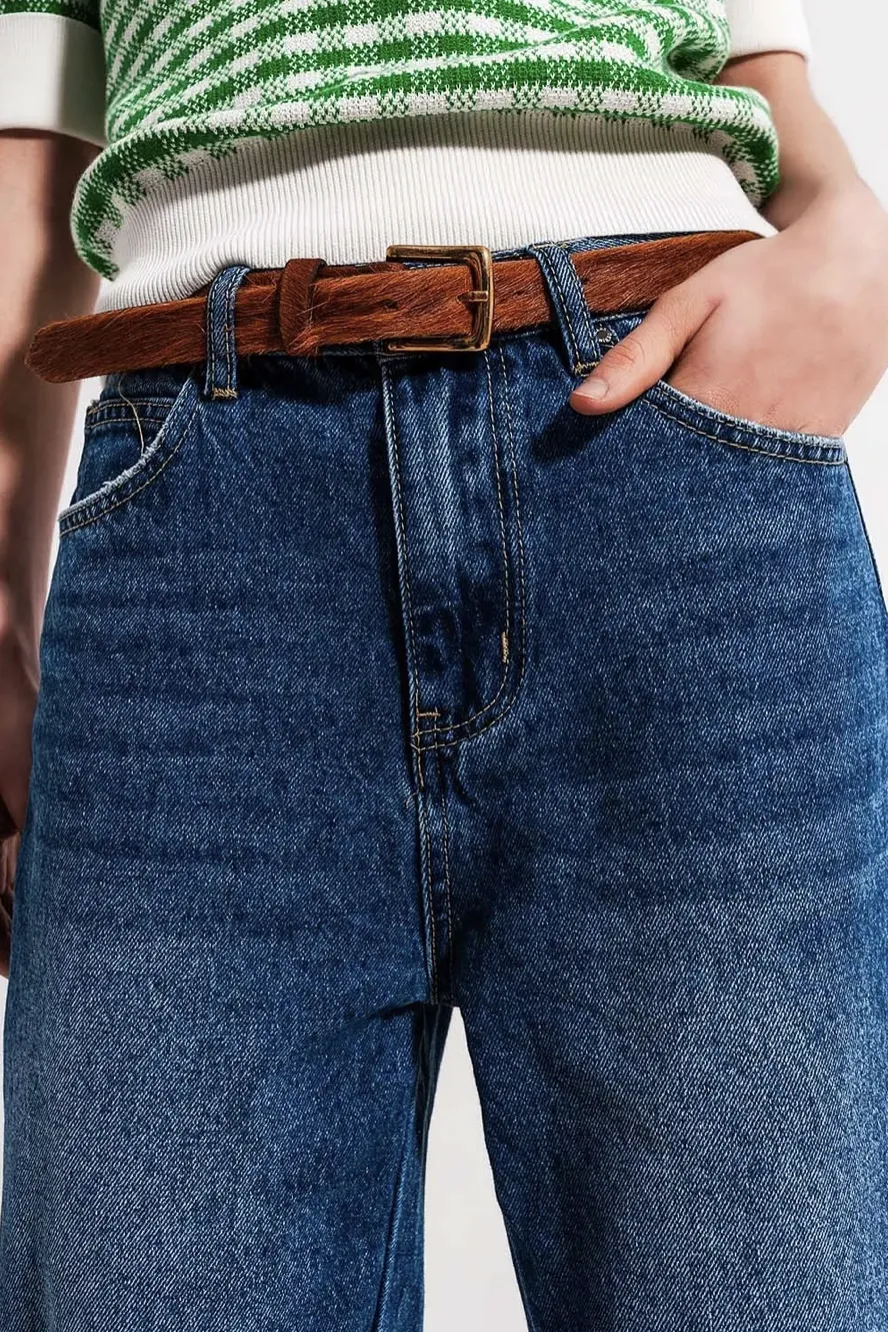 Split Hem Denim Jeans