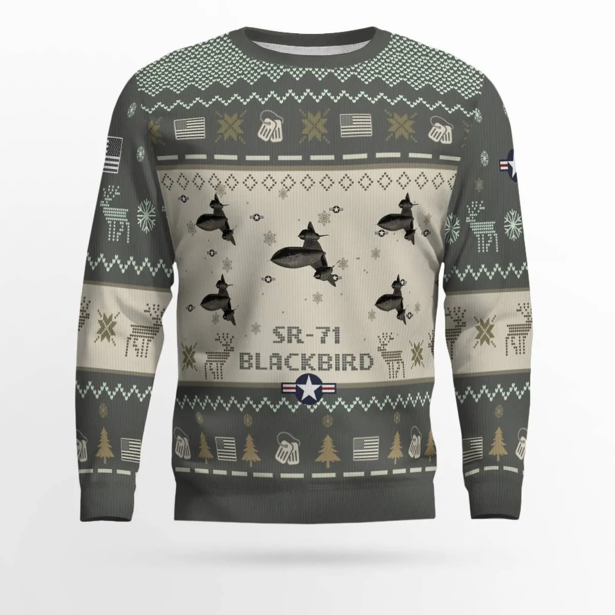 SR-71 Blackbird SR71_Aircraft Ugly Sweater, Ugly Sweater Christmas Shirt for Men Dad Veteran