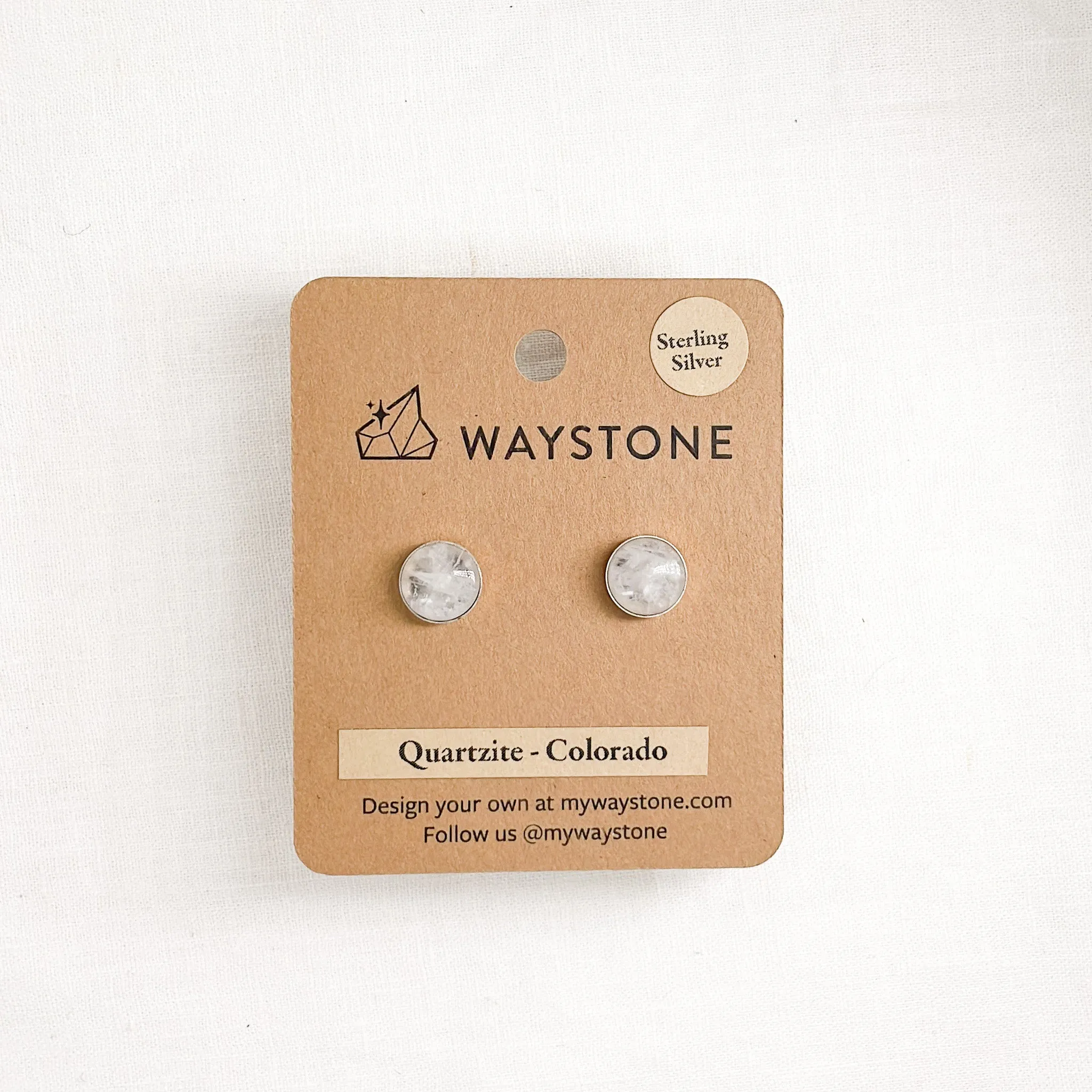 Sterling Silver Classic Confluence Earrings - Frosty Quartz
