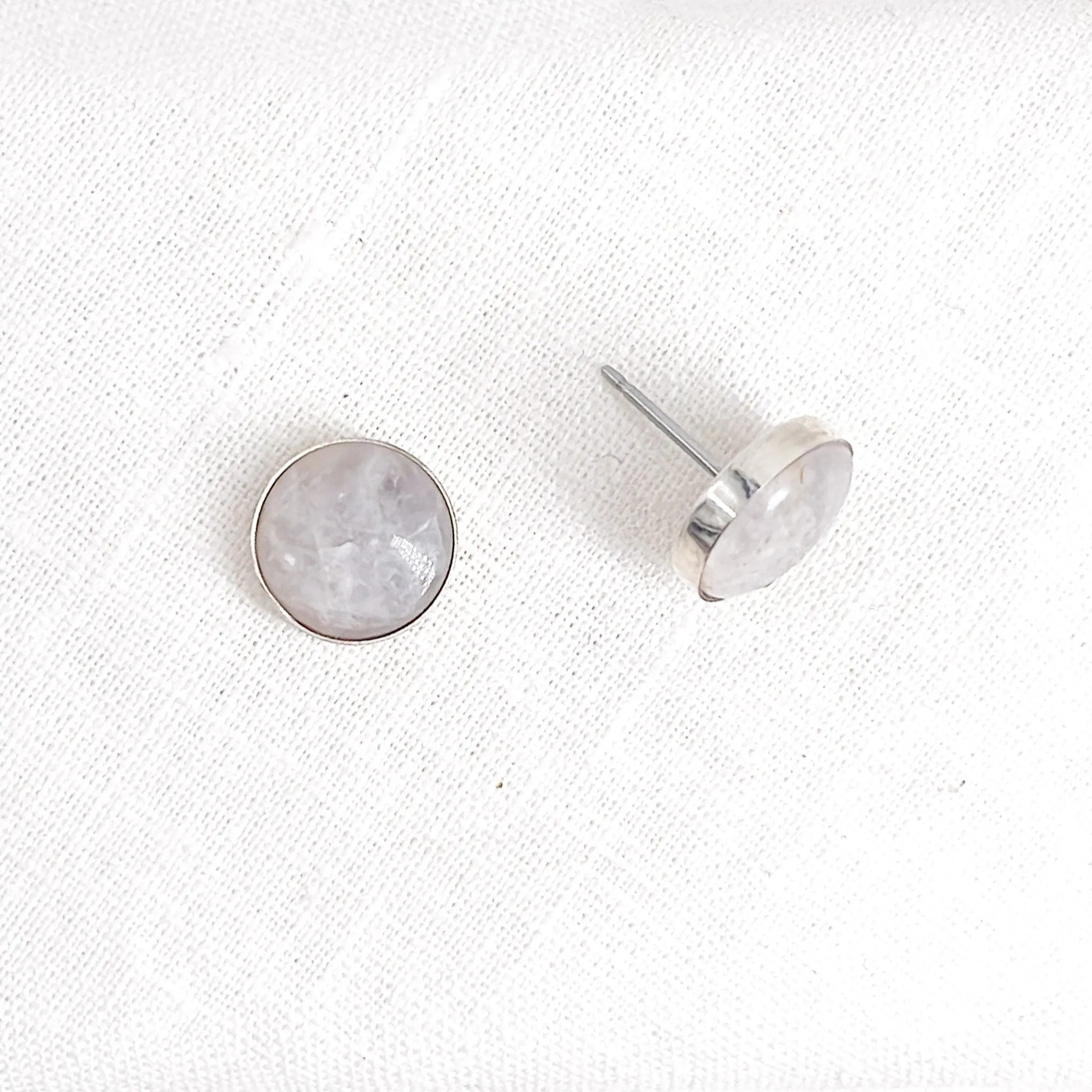 Sterling Silver Classic Confluence Earrings - Frosty Quartz