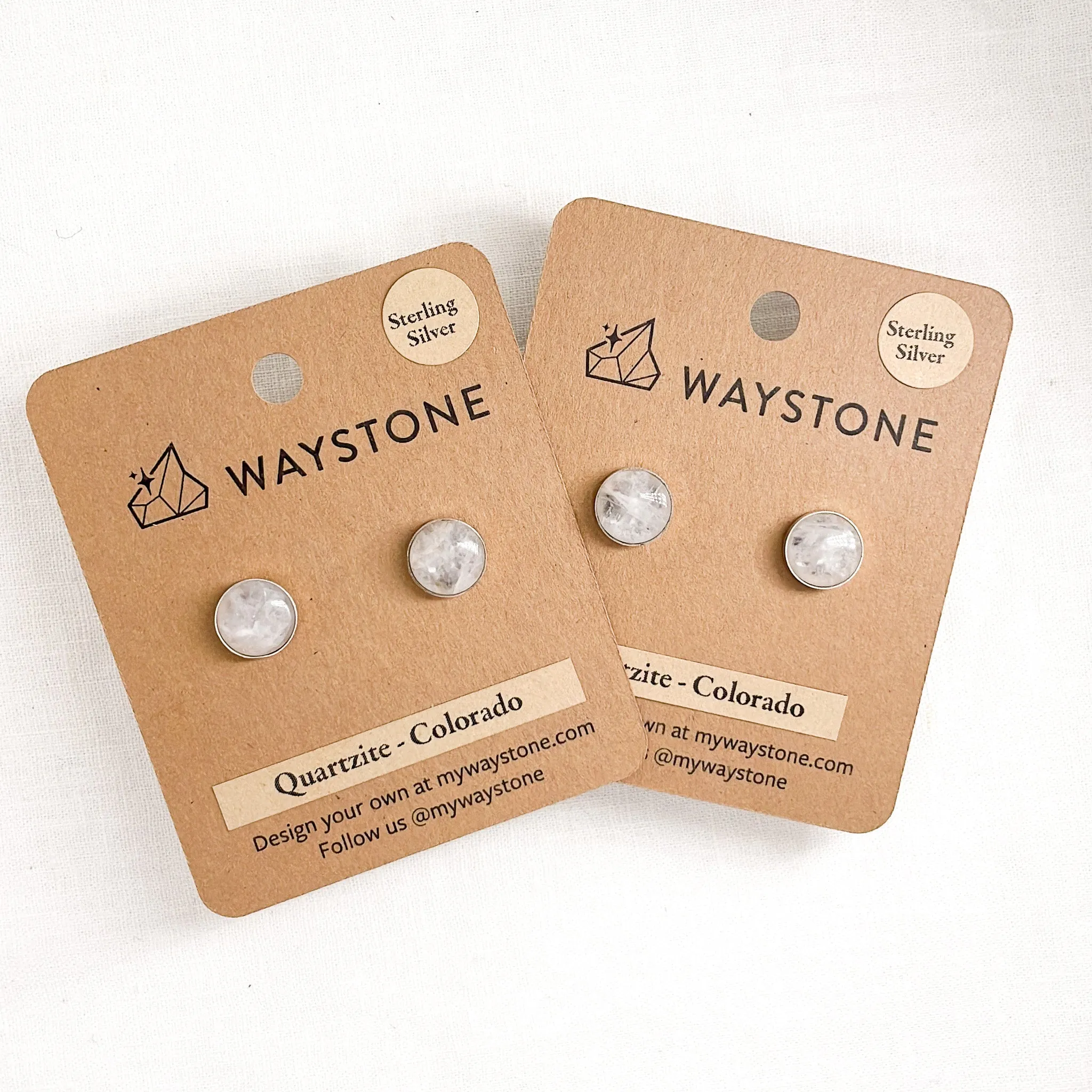 Sterling Silver Classic Confluence Earrings - Frosty Quartz