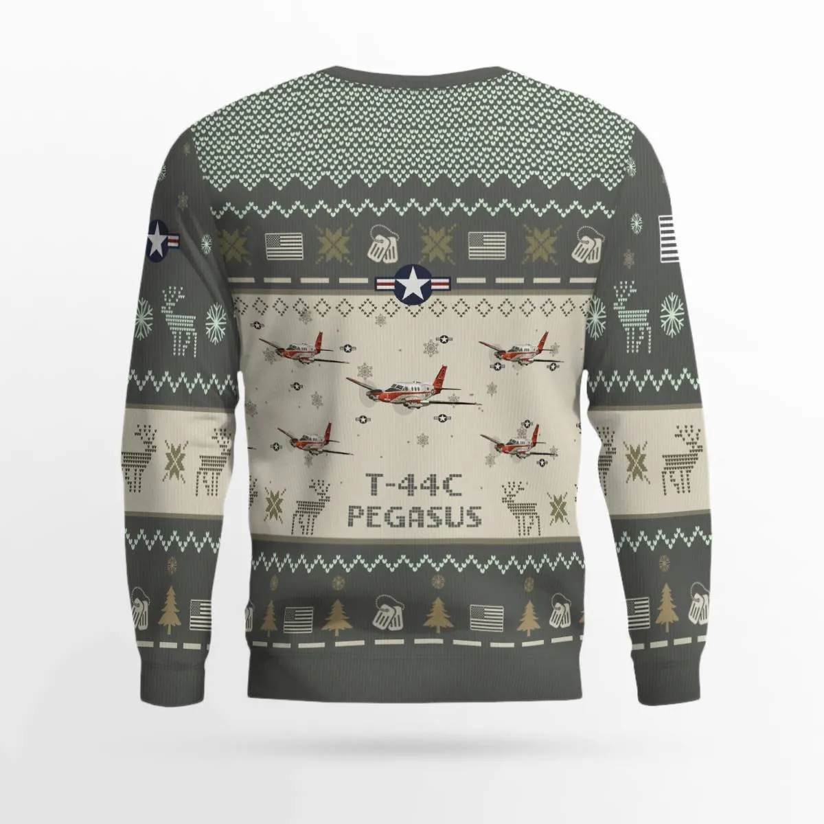 T-44C Pegasus T44C Aircraft Ugly Sweater, Ugly Sweater Christmas Shirt for Men Dad Veteran