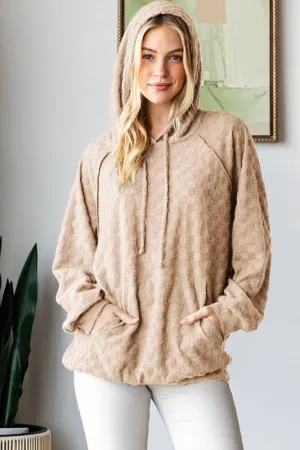 Taupe Checkered Hoodie