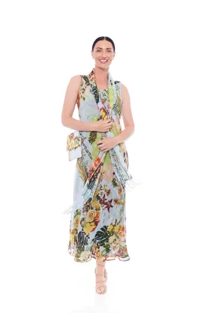 THE SEA FEELS REVERSIBLE DRESS IN LEAFY PRINTS