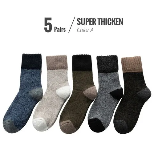Thermal Underwear Men Winter Warm | Retro Cotton Men Socks Thick -