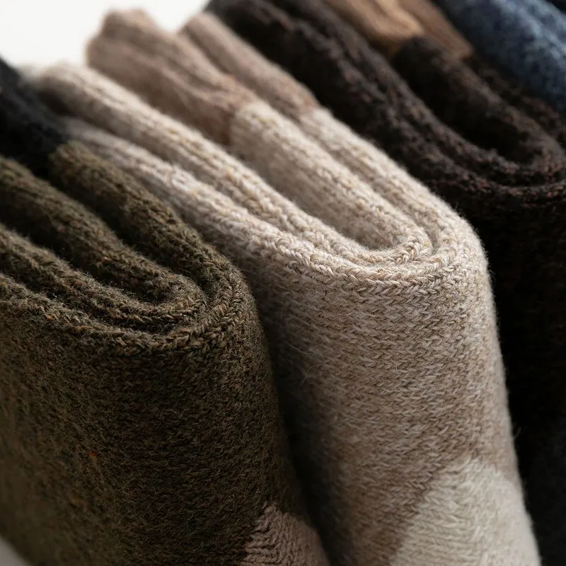 Thermal Underwear Men Winter Warm | Retro Cotton Men Socks Thick -