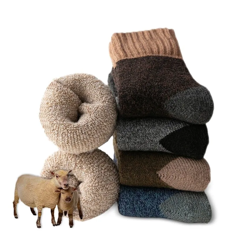 Thermal Underwear Men Winter Warm | Retro Cotton Men Socks Thick -