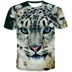 Tiger T shirts Men Animal Tshirt Printed Ferocious Tshirt Anime War Tshirts Novelty Funny Shirt Print Short Sleeve Fashion Men