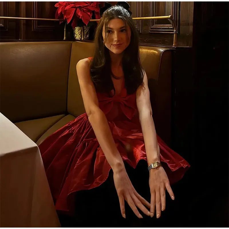 Toleet Take A Bow Strapless Mini Dress