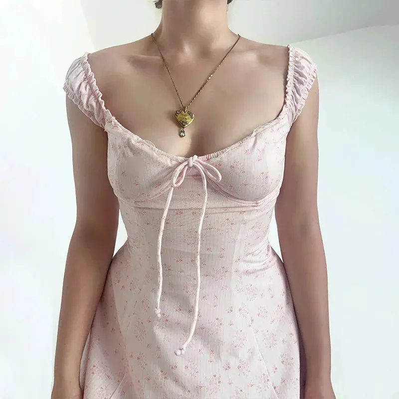Tulip Twirl Tie-Up Chic Dress