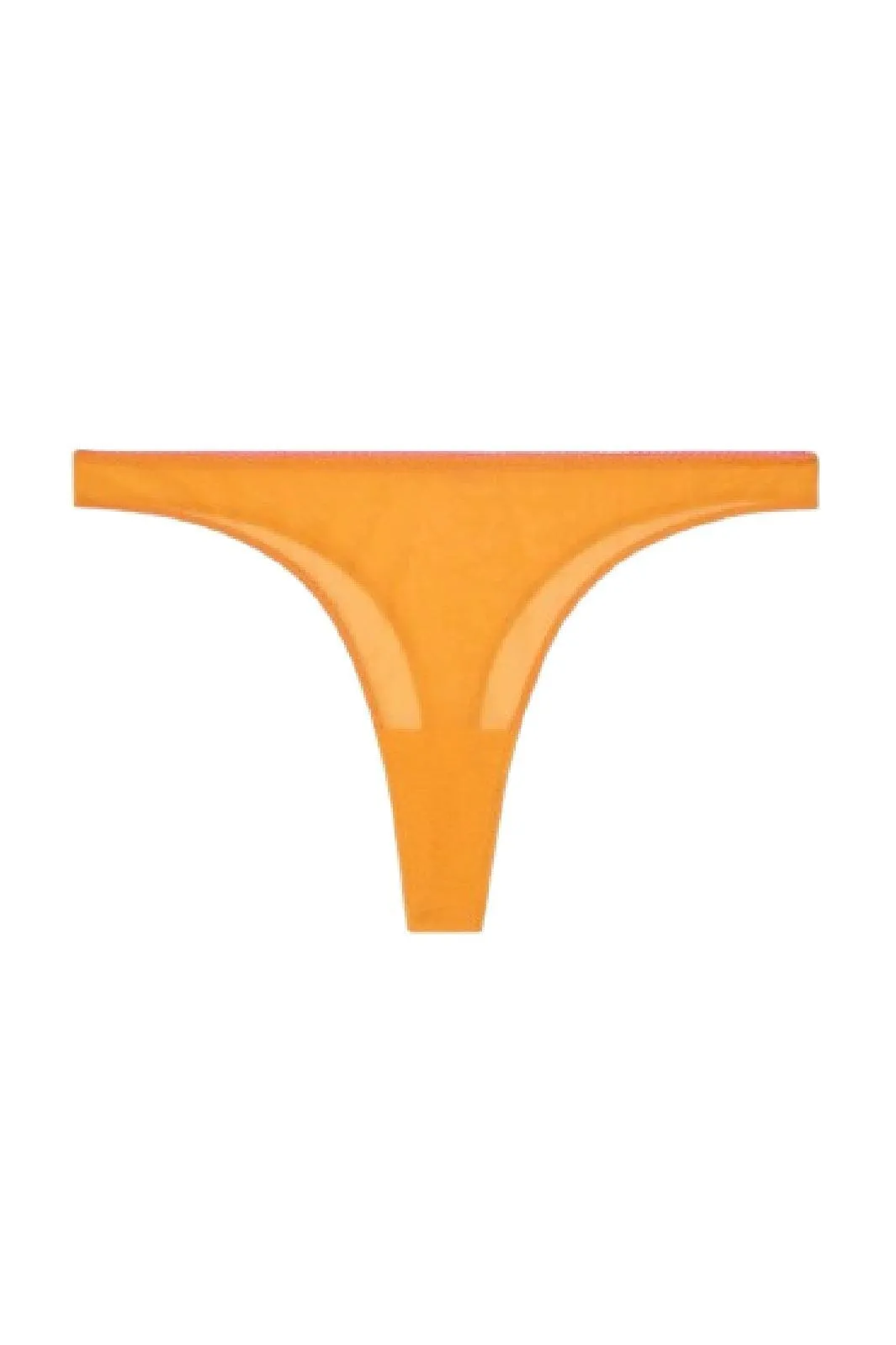 Understatement Underwear - Mesh Thong - Apricot/Neon Pink