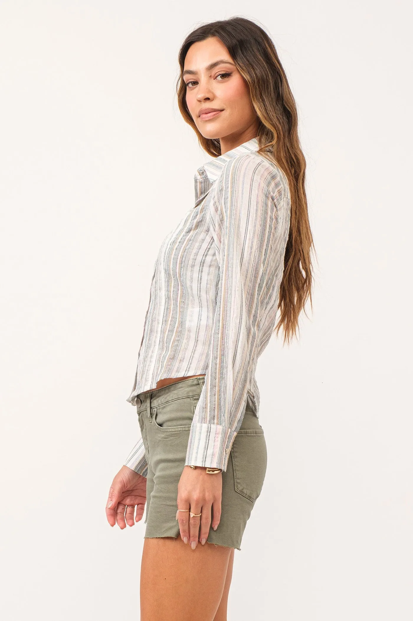 URIAH Sage Stripe Shirt #354