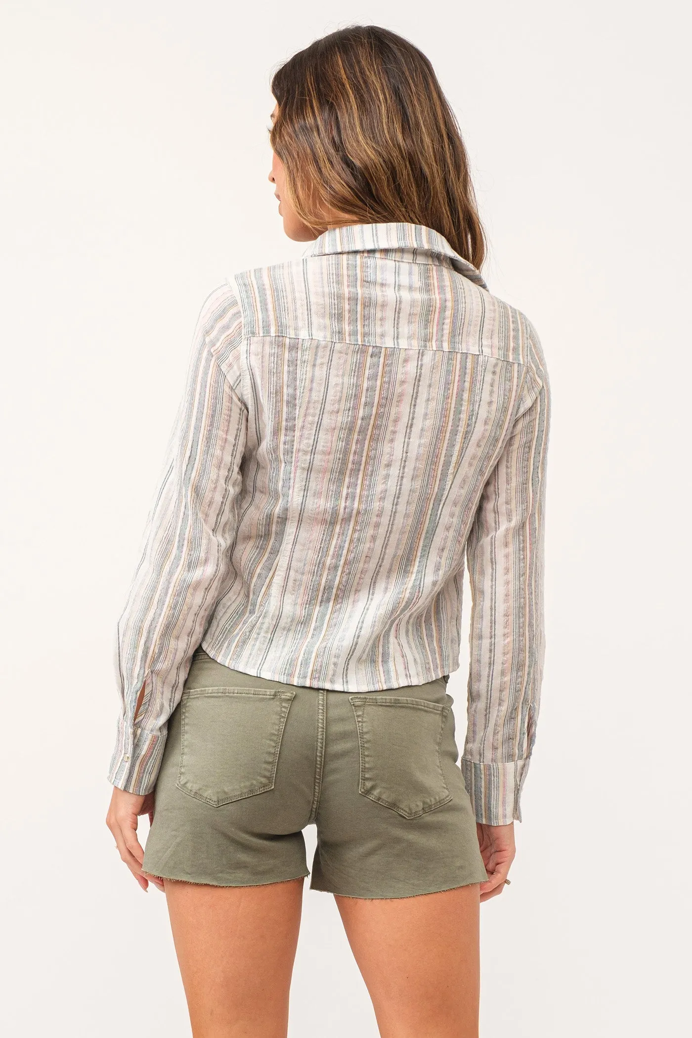 URIAH Sage Stripe Shirt #354