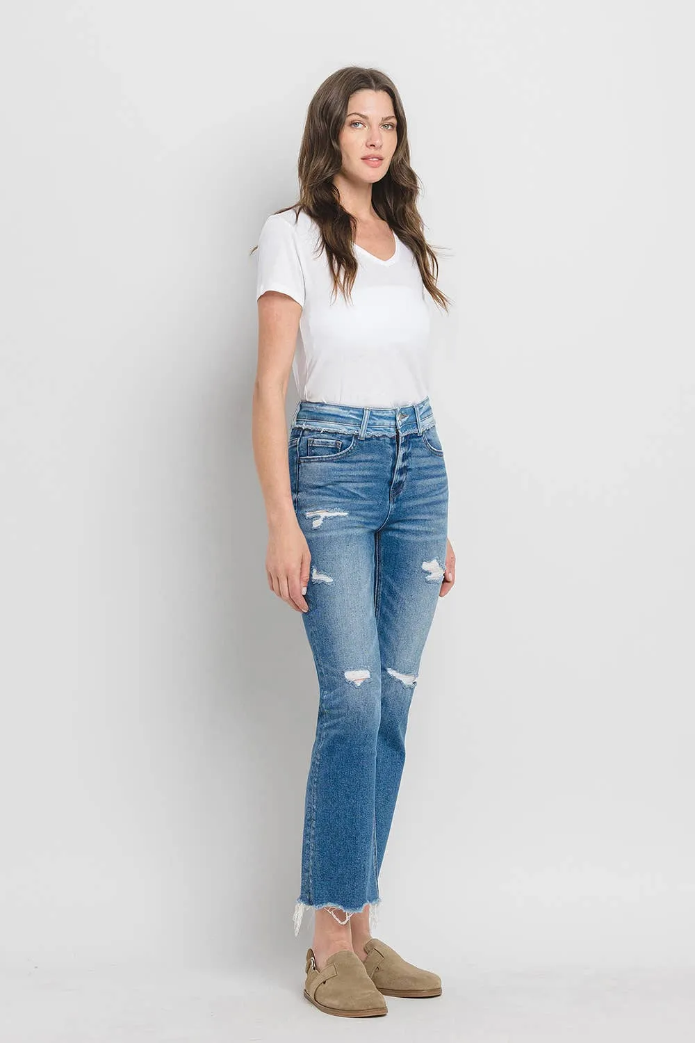 Vervet Blue High Rise Kick Flare