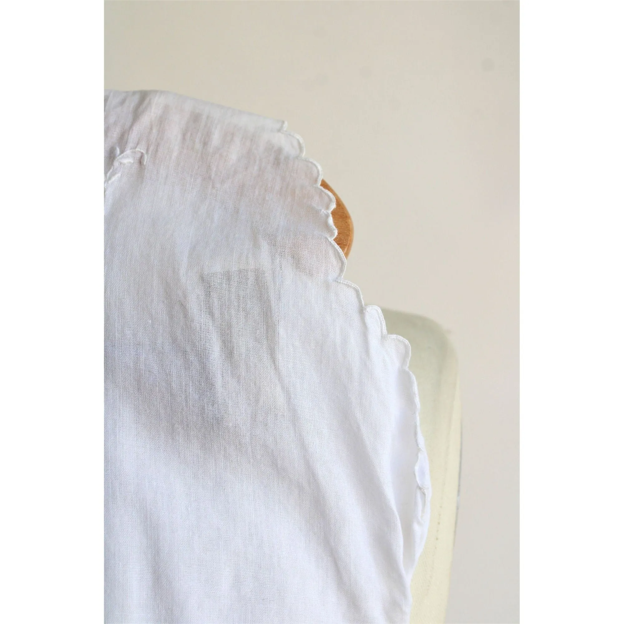 Vintage 1930s 1940s White Cotton Christening Or Baptism Dress