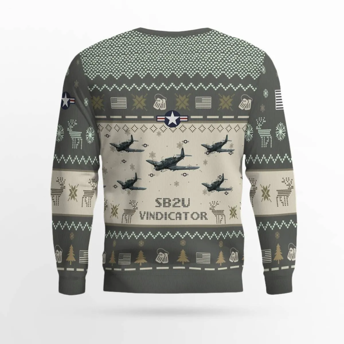 Vought SB2U Vindicator Aircraft Ugly Sweater, Ugly Sweater Christmas Shirt for Men Dad Veteran