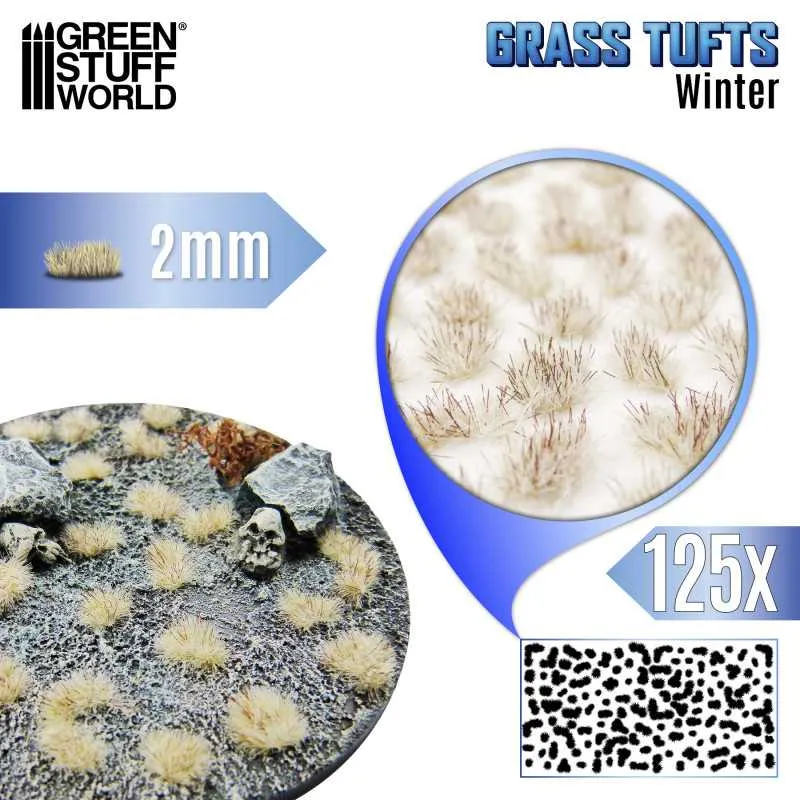 Winter 2mm Static Grass Tufts - GSW