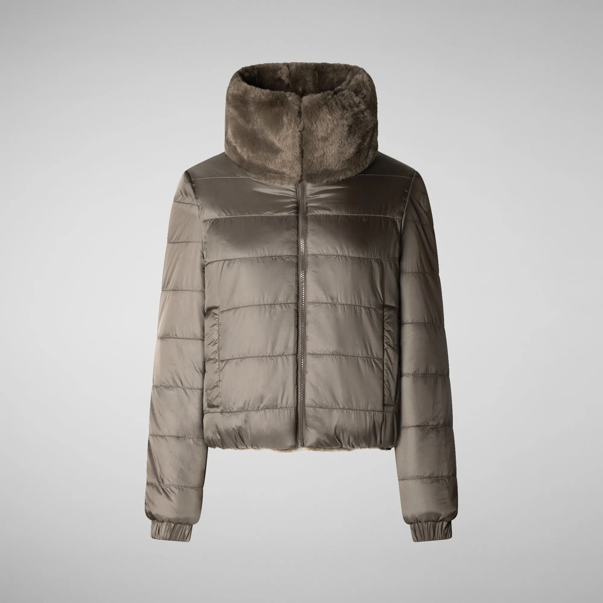 Women's jacket jeon in mud grey