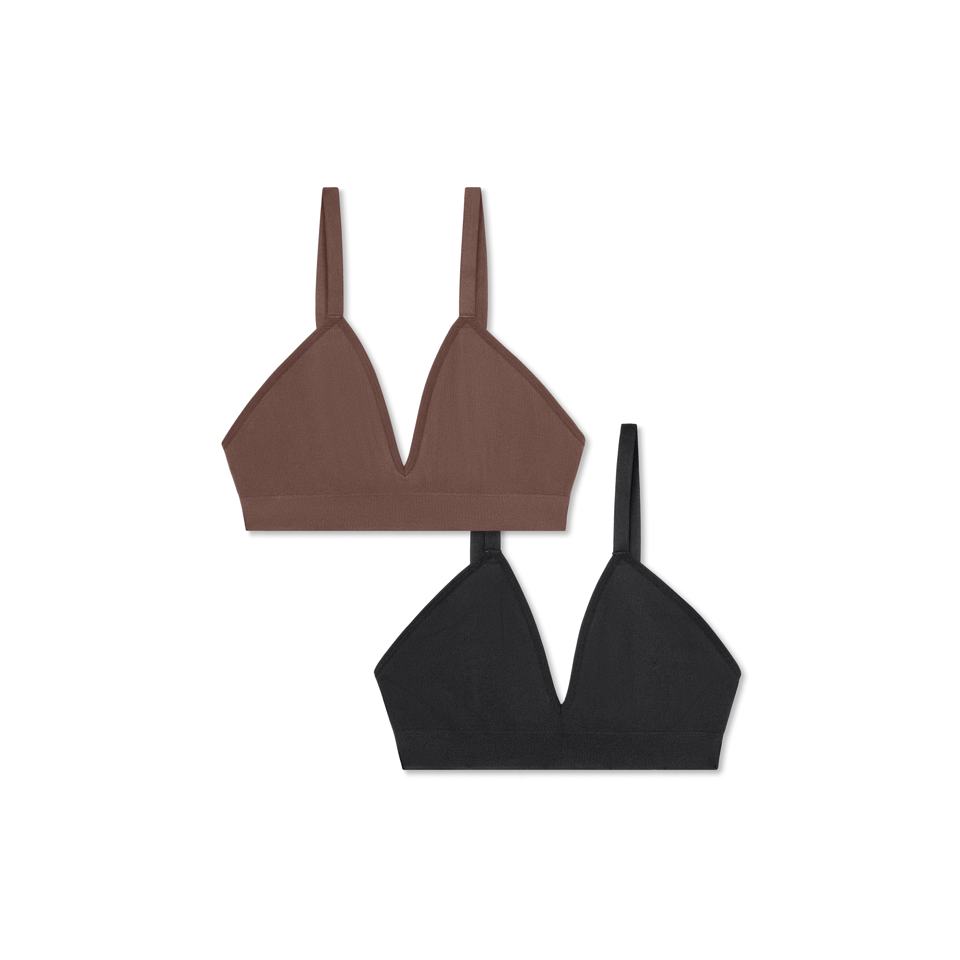 Women's Seamless Triangle Bralette 2-Pack