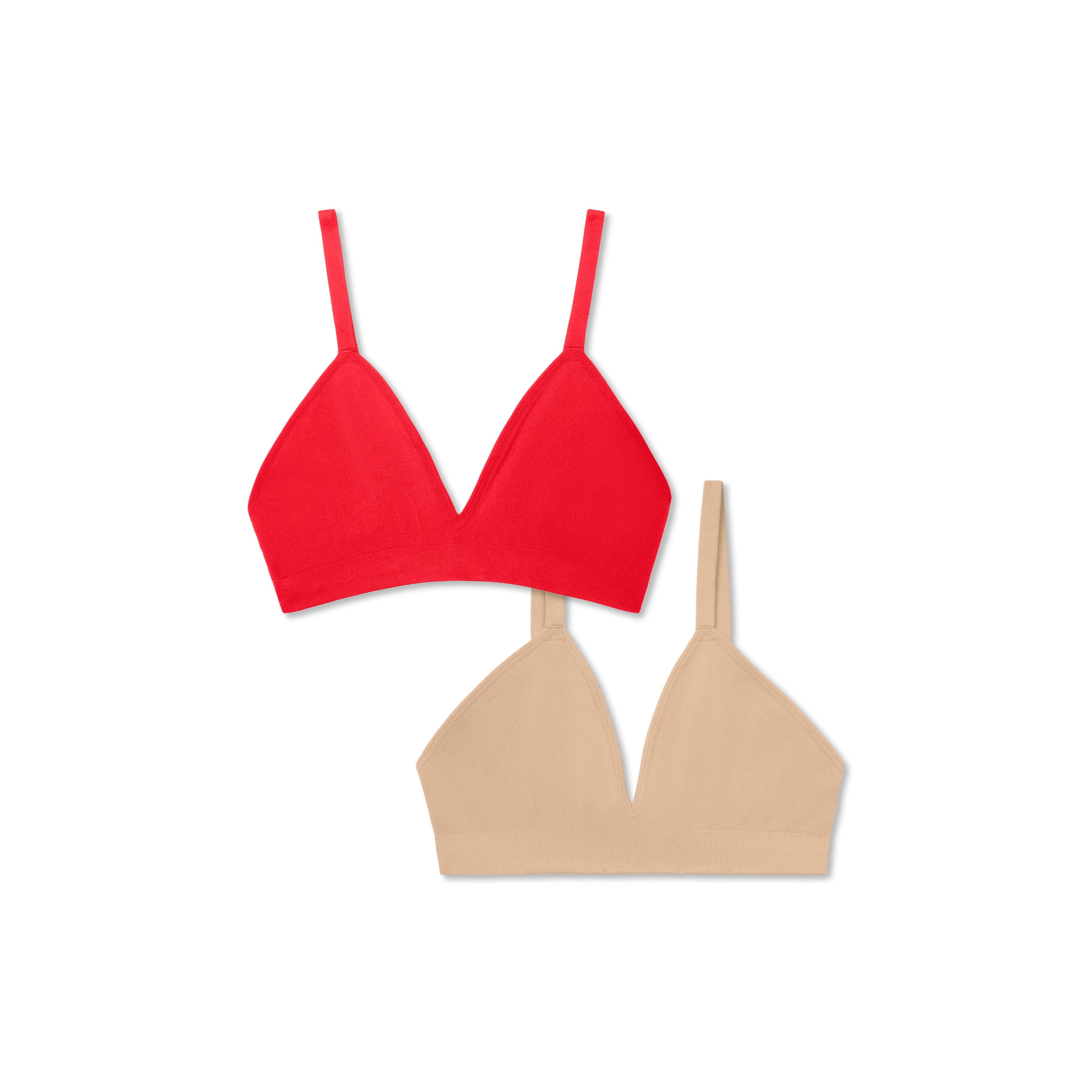 Women's Seamless Triangle Bralette 2-Pack