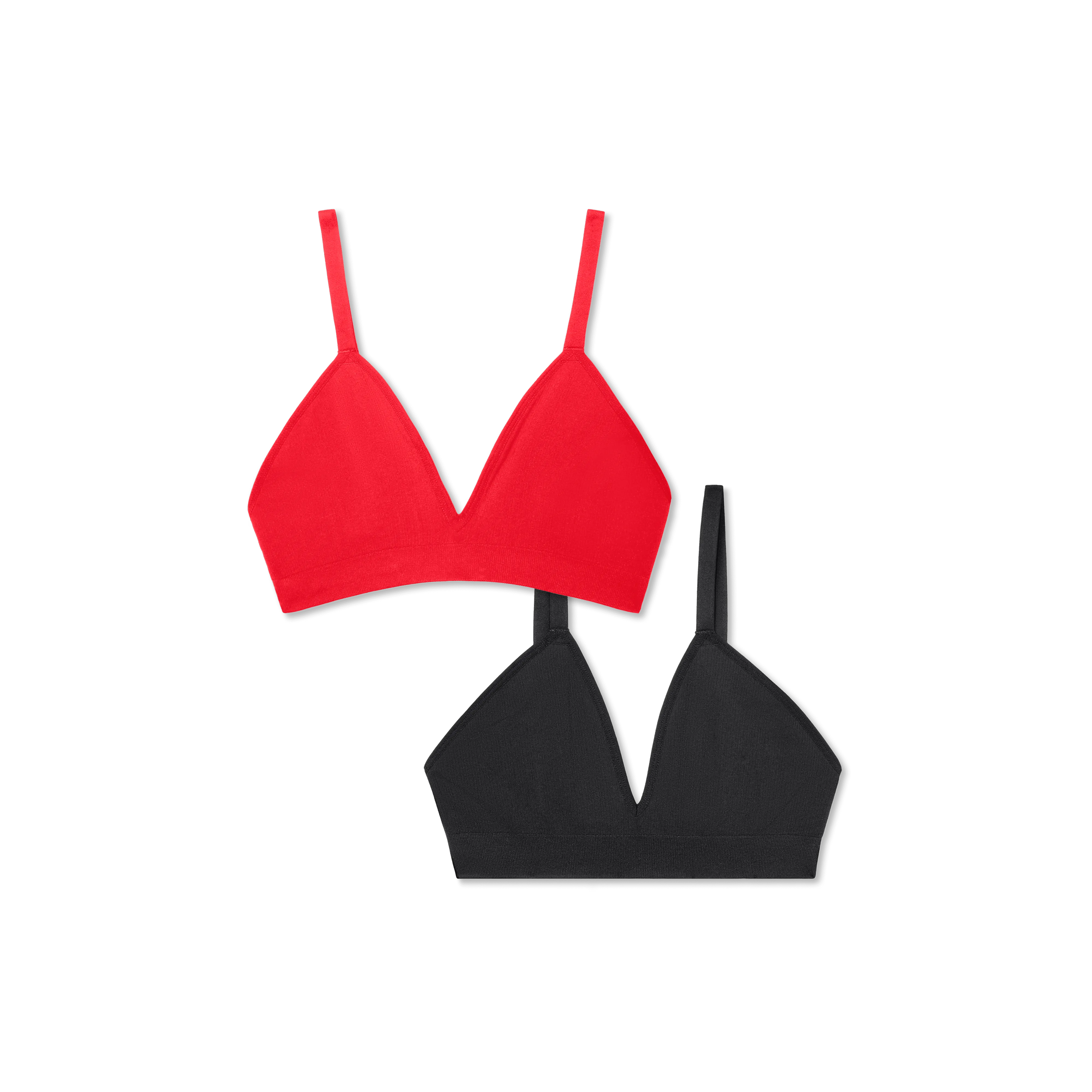 Women's Seamless Triangle Bralette 2-Pack