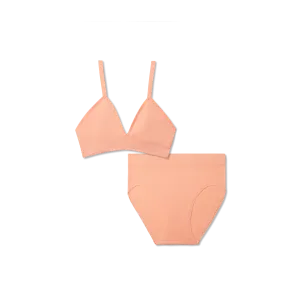 Women's Seamless Triangle Bralette   High Rise Brief